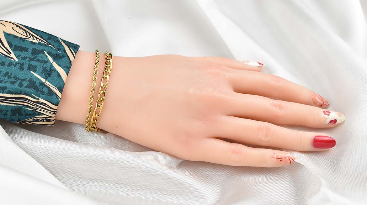 Dennis Rope Gold Bracelet 3MM Βραχιόλι από ανοξείδωτο ατσάλι 316L